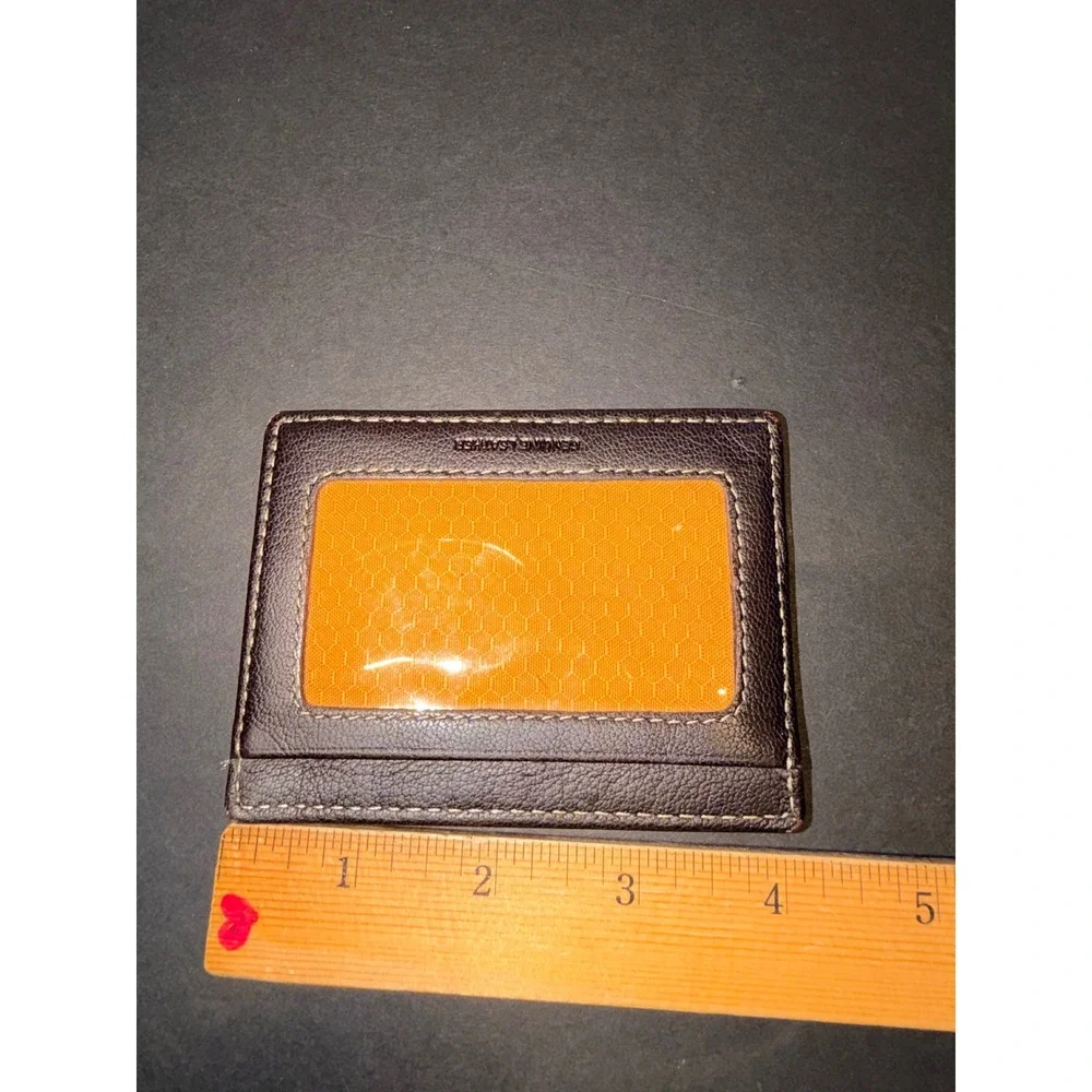 Timberland PRO Mens Brown Genuine Leather Slim Front Pocket ID Window Wallet